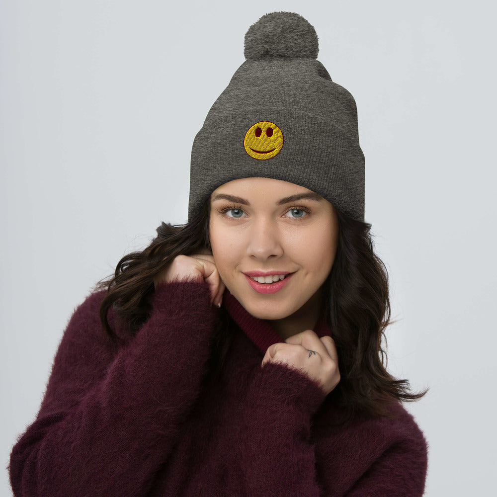 Smile Pom Pom Knit Beanie [Sportsman sp15 product