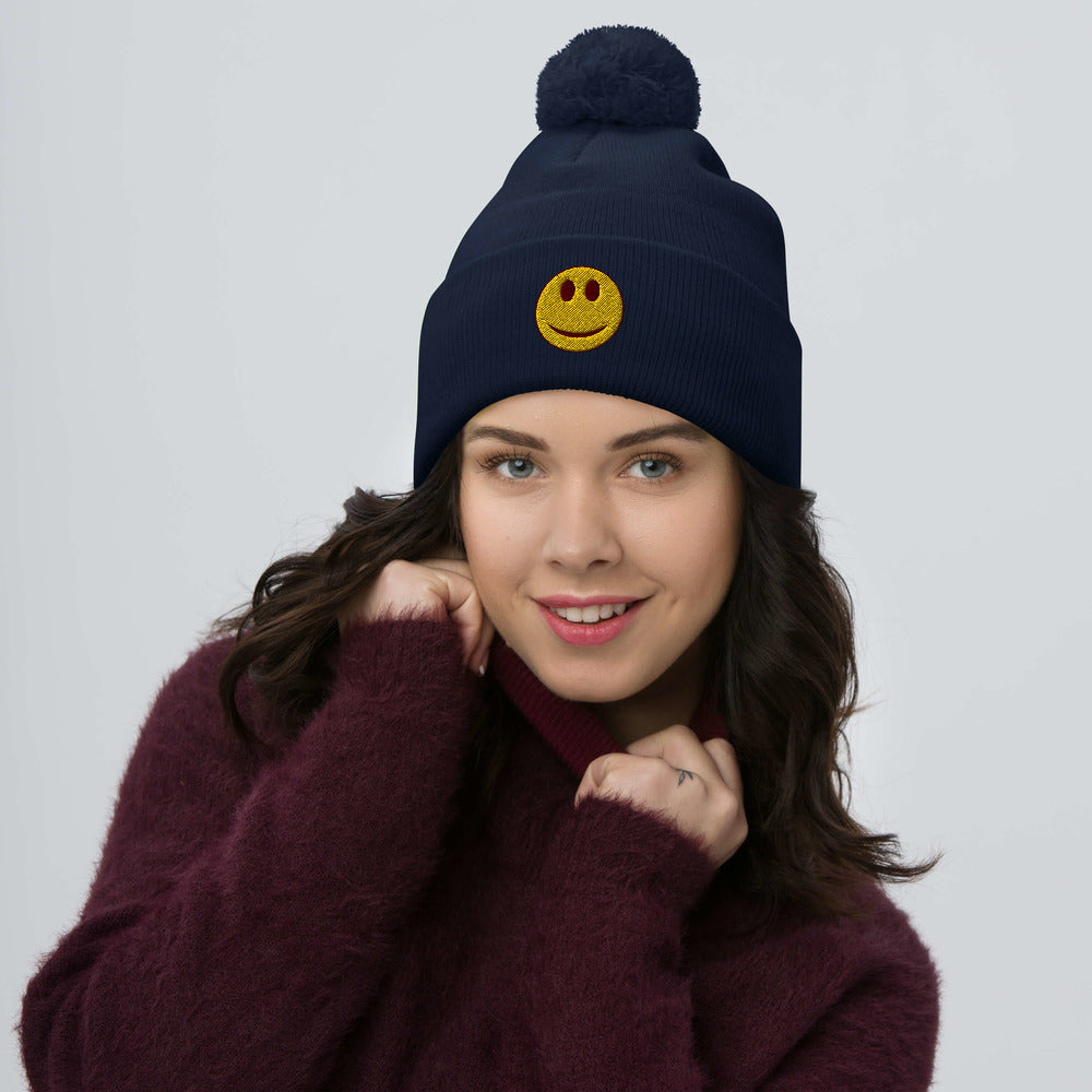 Smile Pom Pom Knit Beanie [Sportsman sp15 product